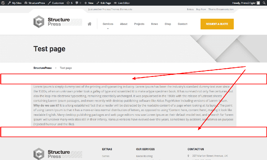 How To Remove White Space In Footer