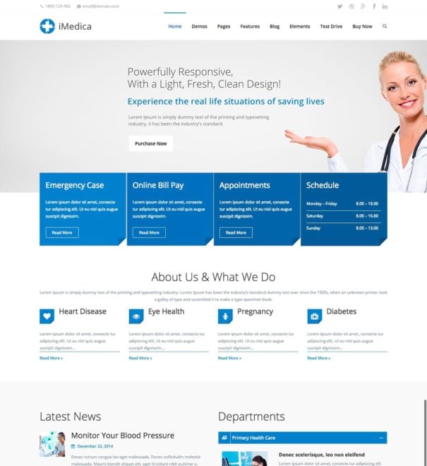 top medical wordpress theme 2017