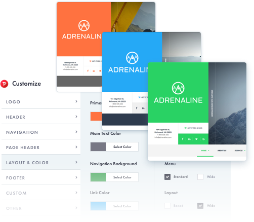 Changing the colors of the Adrenaline theme in the WordPress customizer.